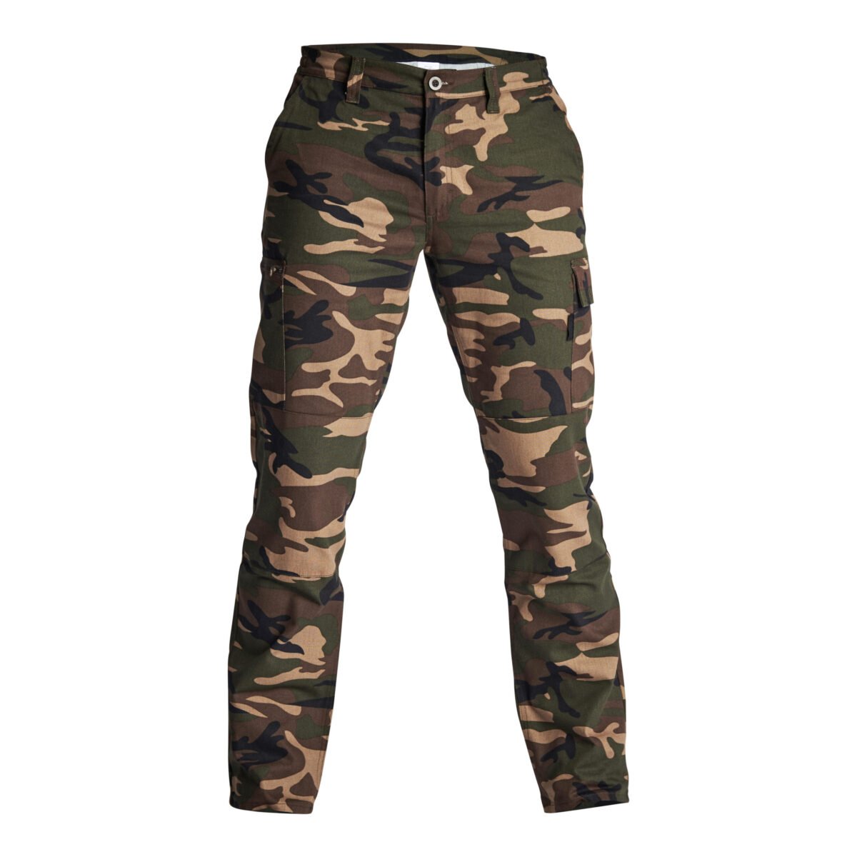 Men Cargo Trousers Pants Army Military Camo Print SG-300 - Woodland Green - Image 6