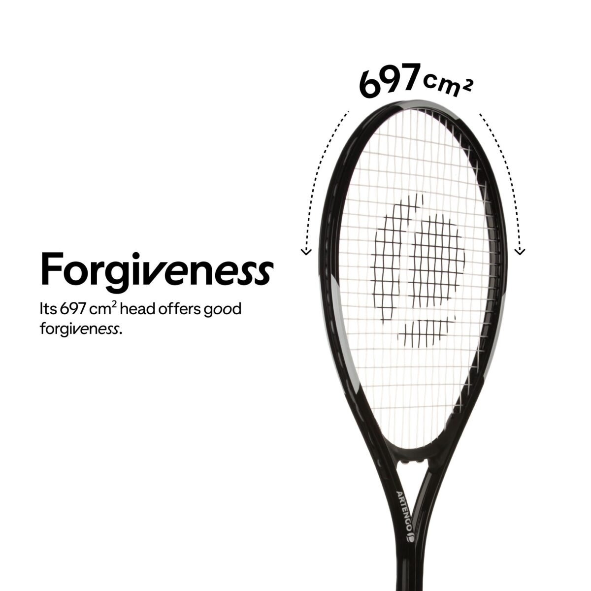 Tennis Racket Aluminium TR100 - Image 4