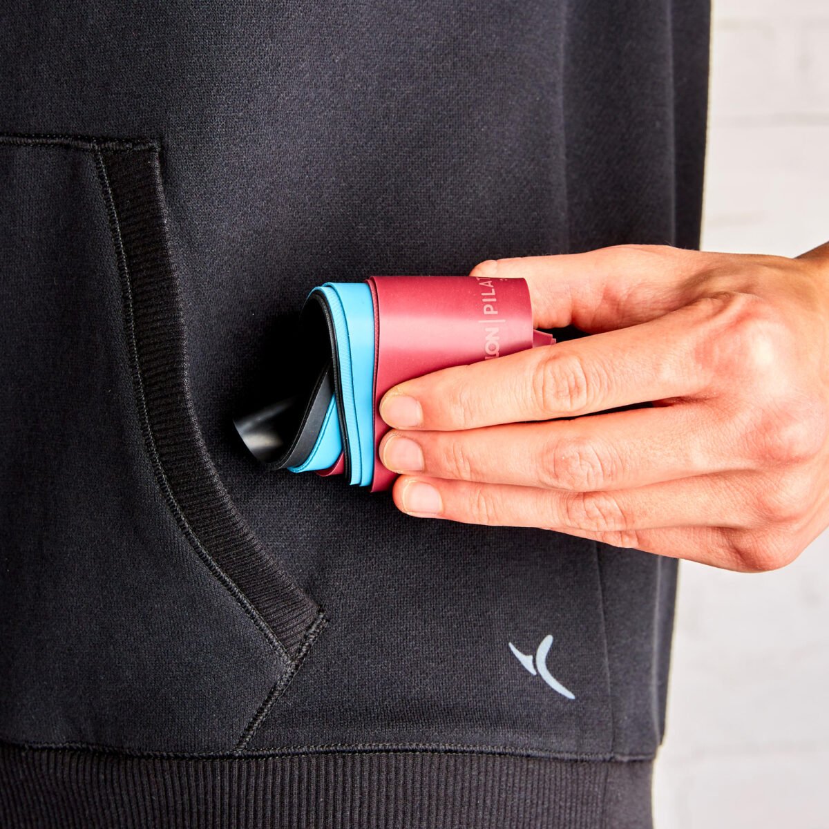 Gym Mini Resistance Band - 5-6-7 kg - Turquoise/Burgundy/Black - Image 5