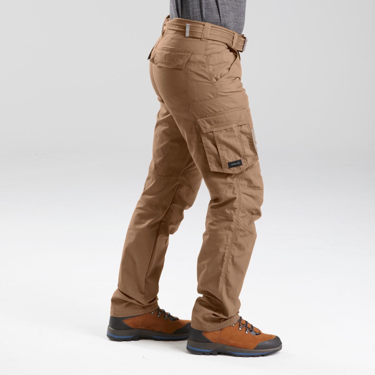 Men Straight Fit Durable Cargo Pant Brown - Travel 100 - Image 3