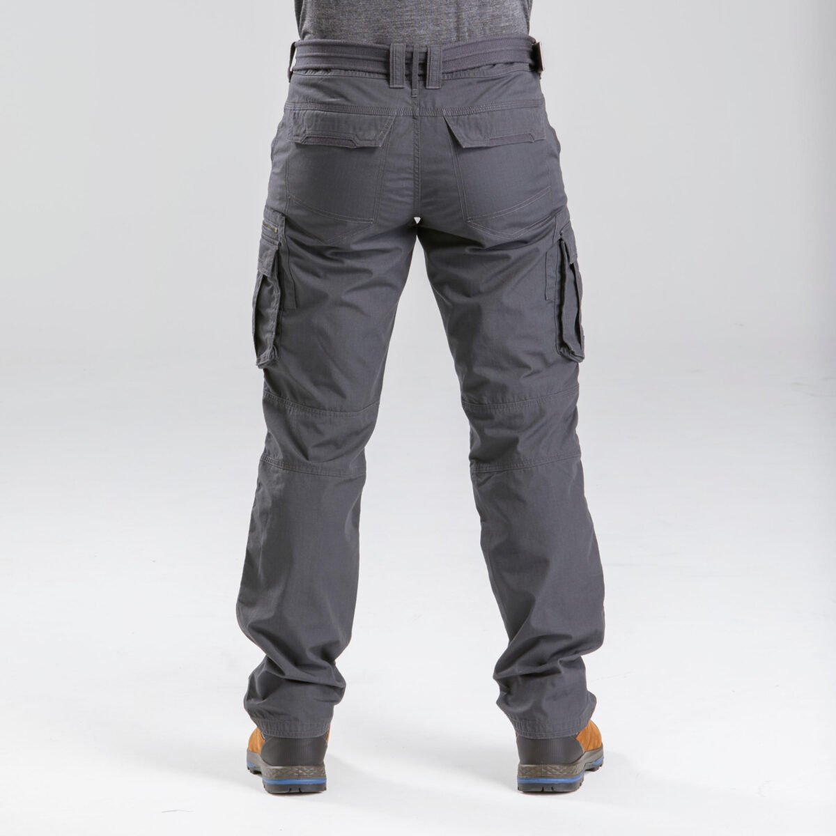 Men Straight Fit Durable Cargo Pant Grey - Travel 100 - Image 2