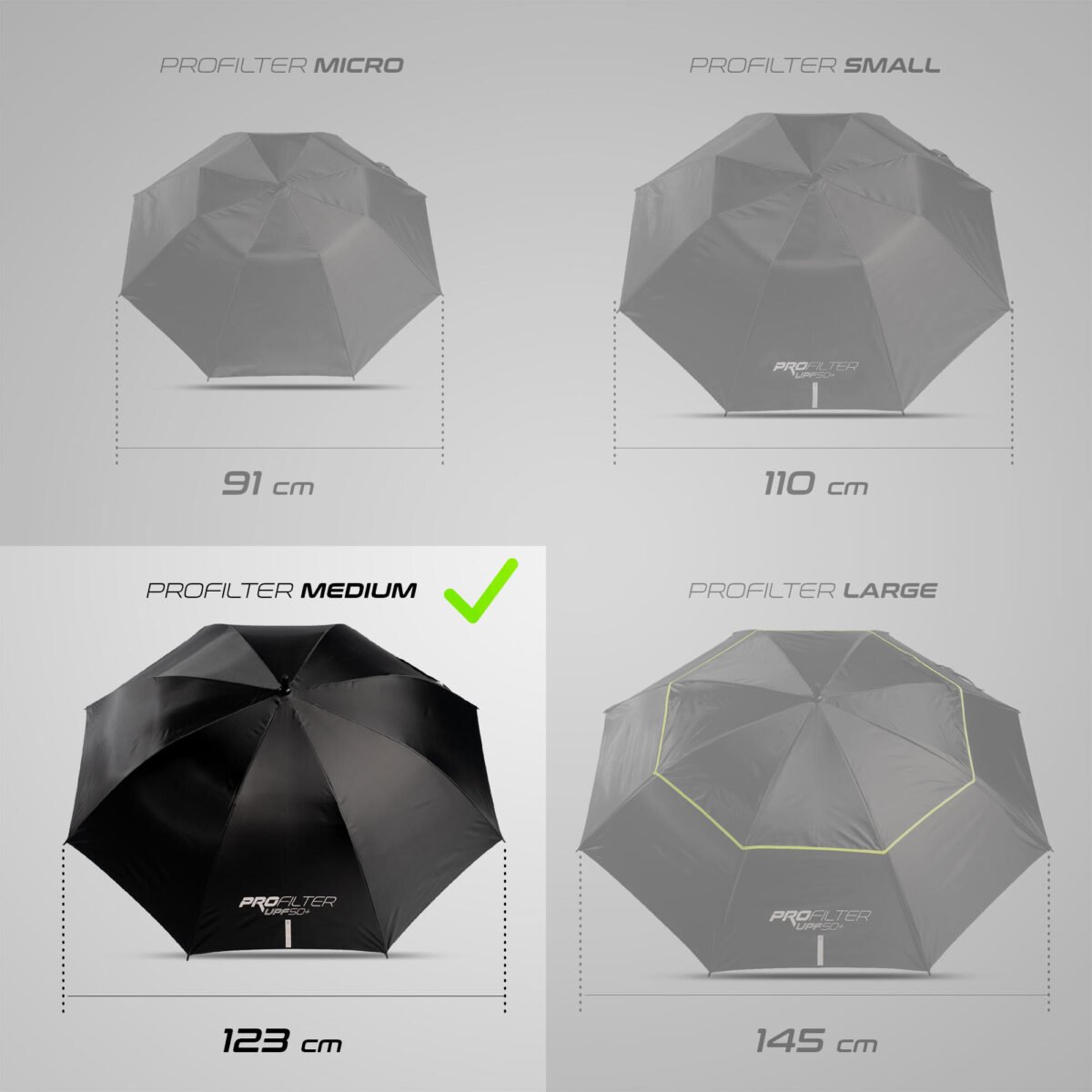 Waterproof Umbrella Medium Size 123cm Coverage UV Protection Auto Open - Khakhi - Image 5