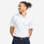 Men’s golf cotton short-sleeved polo shirt - MW100 white