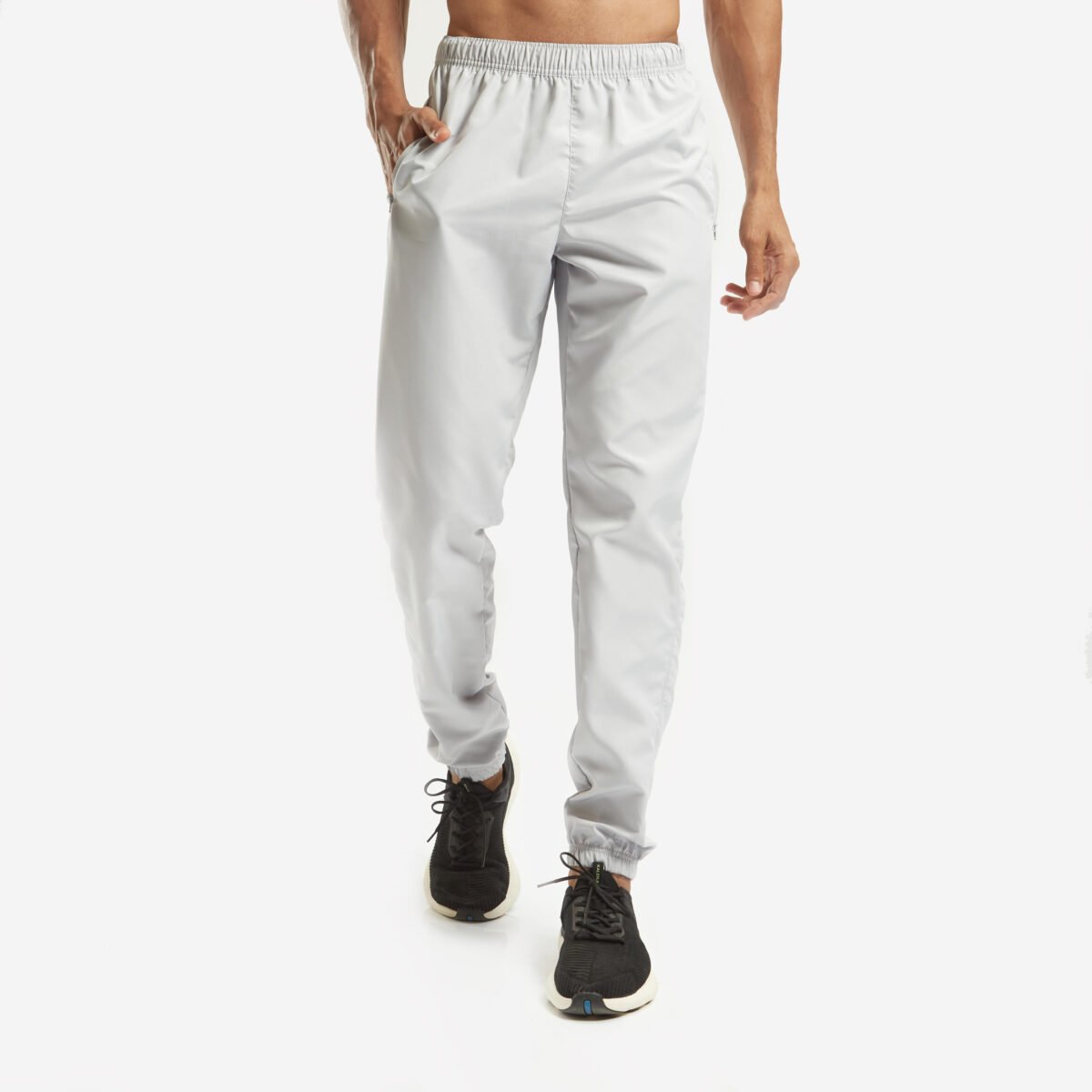 Men Gym Trackpants Joggers Slim Fit - Grey - Image 2
