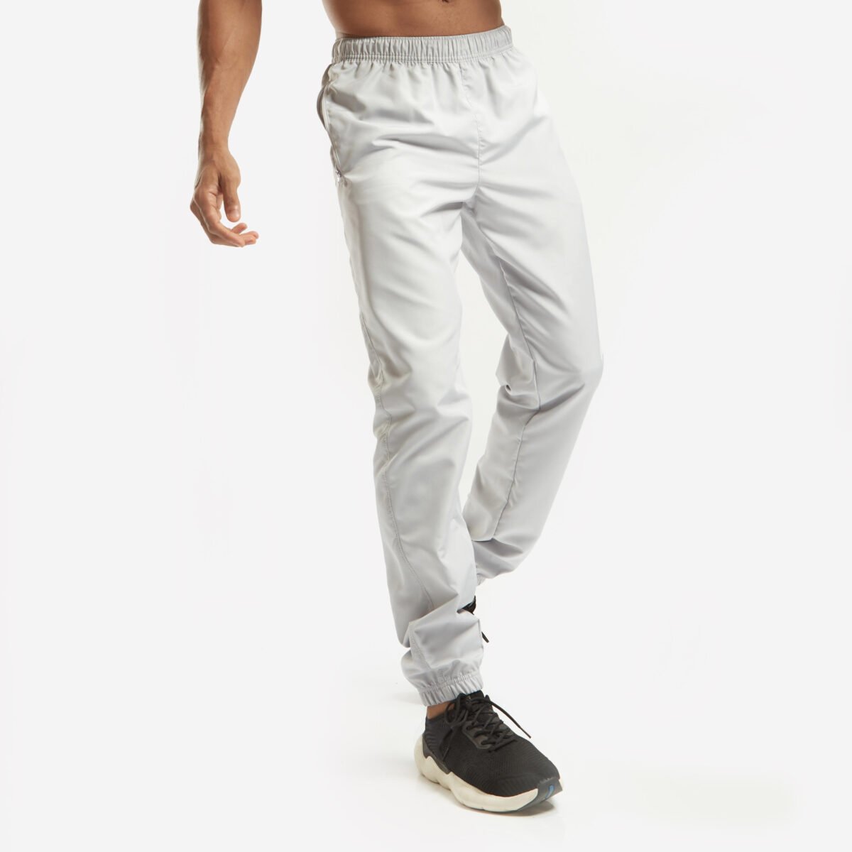 Men Gym Trackpants Joggers Slim Fit - Grey - Image 6