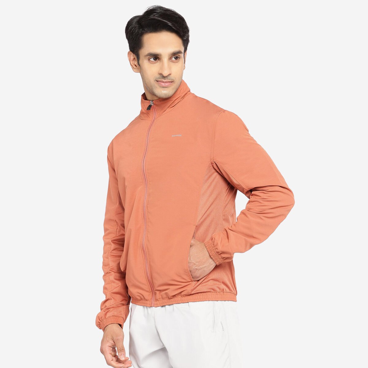 Men Fitness Tracksuit Jacket with Moisture Management FJA 100 - Black - Image 15