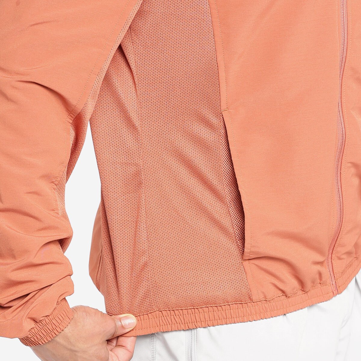 Men Fitness Tracksuit Jacket with Moisture Management FJA 100 - Black - Image 12