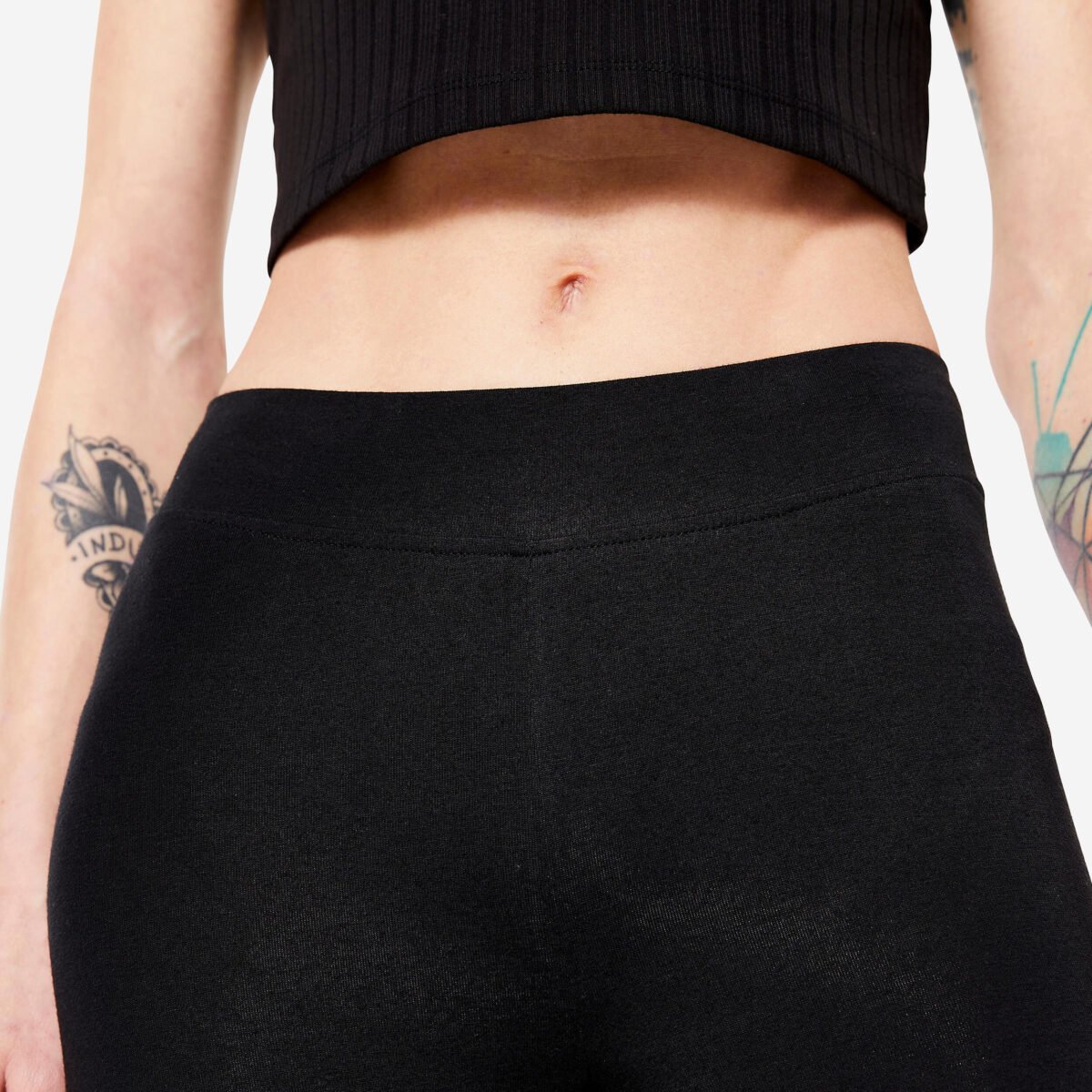 Women's Trackpants for Gym 7/8 500-Black - Image 4