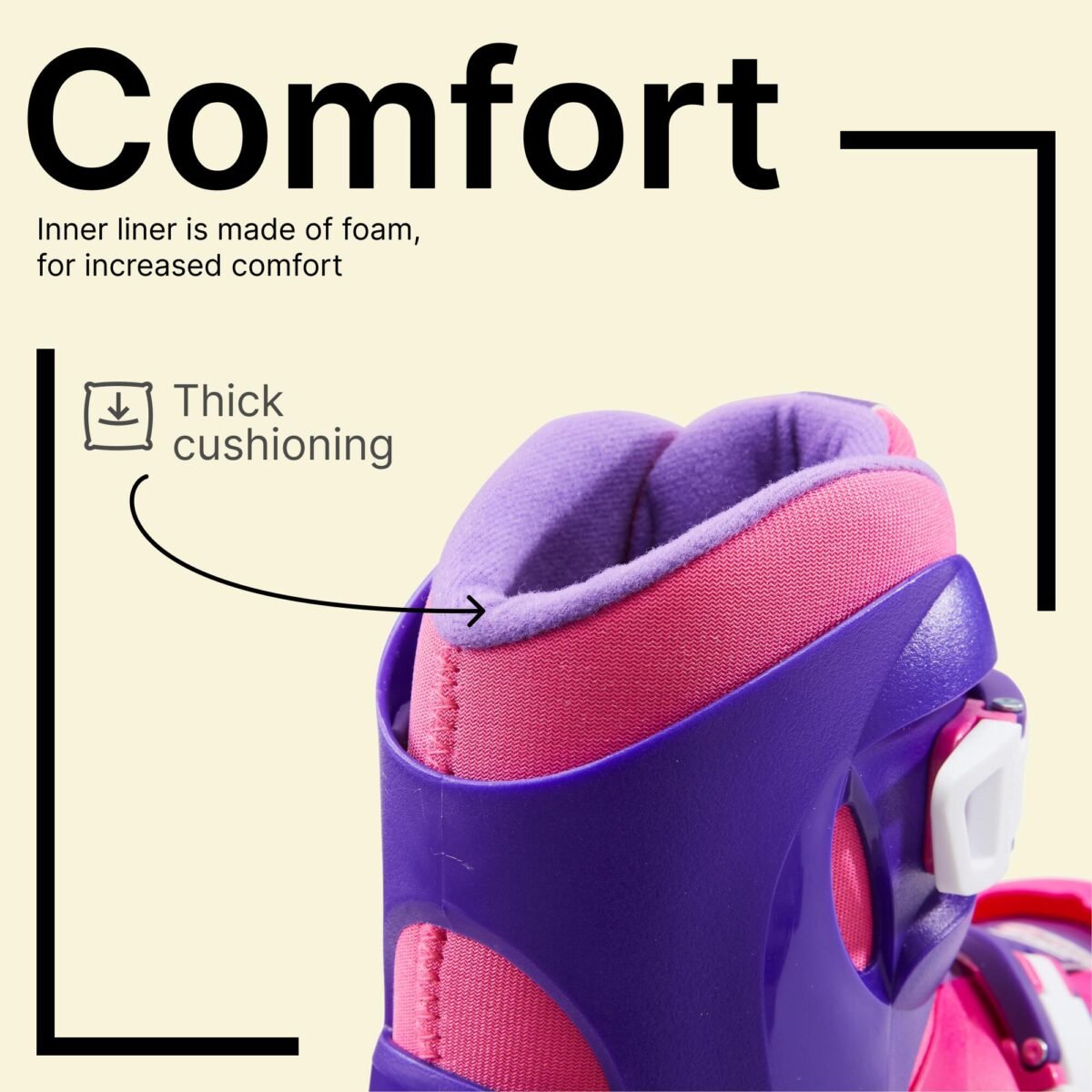 Kids Skating Shoes Inline Play 3 Pink - Image 4