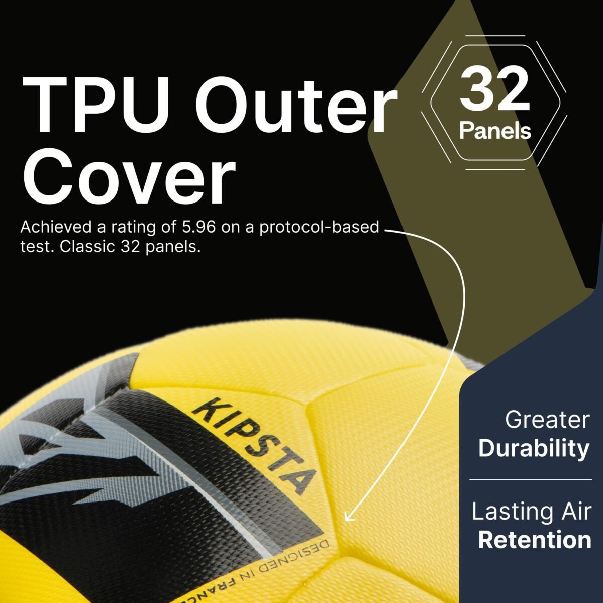 Machine-Stitched Football Training Ball Size 4  - White - Image 3